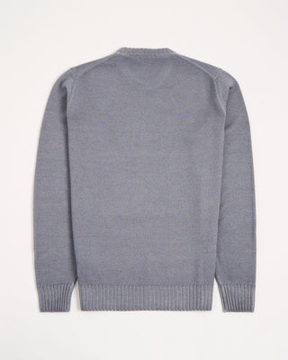Ferrante Grey 7 Gauge Frosted Garment Dyed Wool Crewneck Grey 8 3000