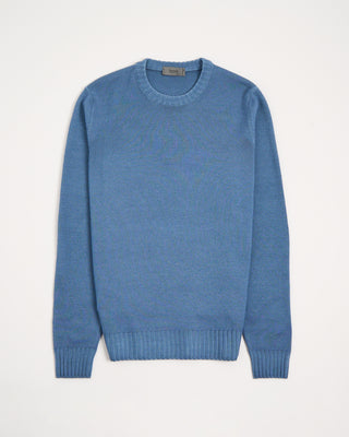 Ferrante Light Blue 7 Gauge Frosted Garment Dyed Wool Crewneck Light Blue 2 3150