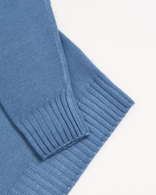 Ferrante Light Blue 7 Gauge Frosted Garment Dyed Wool Crewneck Light Blue 3 3153