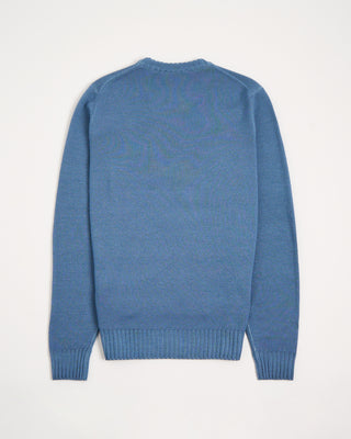Ferrante Light Blue 7 Gauge Frosted Garment Dyed Wool Crewneck Light Blue 4 3152