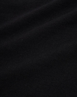 Ferrante Black Extrafine Merino Wool 12 Gauge Button Cardigan Black 4 3158
