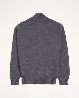Ferrante 100% Merino Wool 7 Gauge Full Zip Cardigan Grey 12 3035