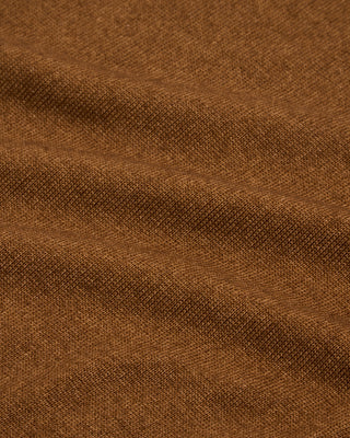 Ferrante Cognac 12 Gauge Quarter Zip Frosted Garment Dyed Wool Sweater Cognac 3 2953