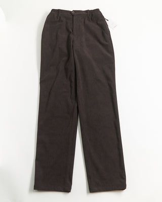Echizenya Wide Fit Technical Medium Wale Corduroy Casual Pants Chocolate 1986