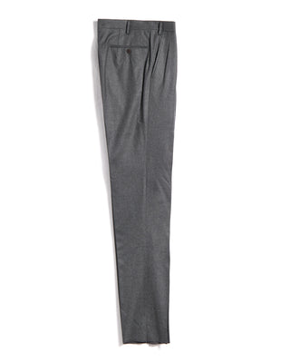 Echizenya Super 120s Light Flannel Double Pleated Dress Pants Grey 12 3561