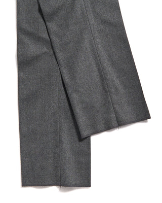 Echizenya Super 120s Light Flannel Double Pleated Dress Pants Grey 14 3563