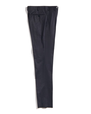 Echizenya Super 120s Light Flannel Double Pleated Dress Pants Navy 14 3575