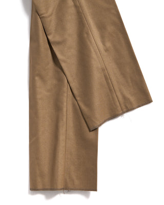 Echizenya Super 120s Light Flannel Double Pleated Dress Pants Khaki 11 3540