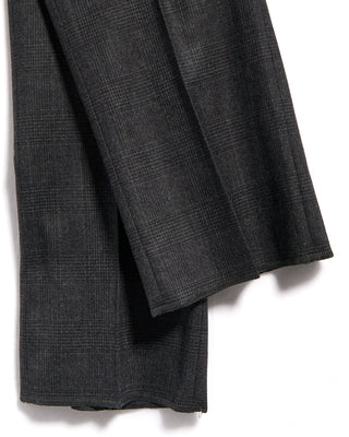 Echizenya Prince Of Wales Super 120s Light Flannel Double Pleated Dress Pants Navy 8 3522