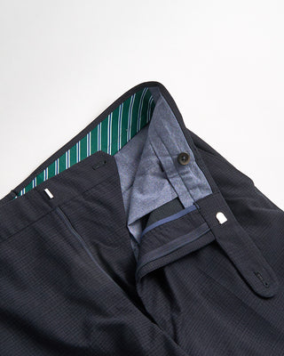Echizenya Cool Dots Printed Glen Check Ultralight Tech Trousers Navy 888