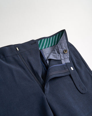 Echizenya Shark Skin Glencheck Stretch Tech Trousers Navy 868