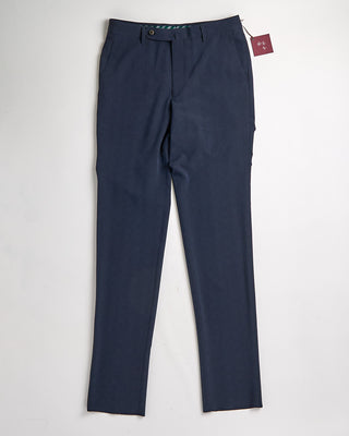 Echizenya Shark Skin Glencheck Stretch Tech Trousers Navy 870