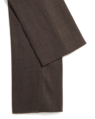 Echizenya Wool Crêpe Double Pleated Dress Trousers Olive 13 10638
