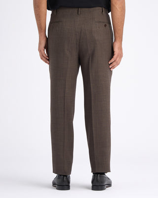 Echizenya Wool Crêpe Double Pleated Dress Trousers Olive 3 10939