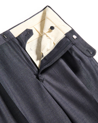 Echizenya Super 140s Wool Denim Effect Trousers Denim 6 10641