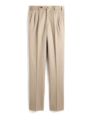 Echizenya Super 140s Wool Denim Effect Trousers Taupe 3 10627