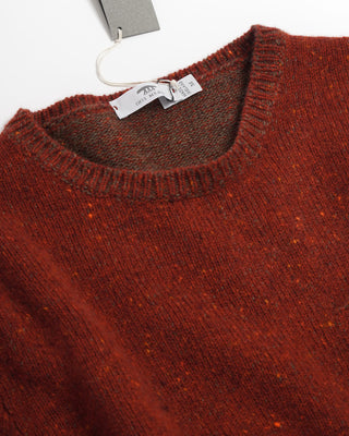 Inis Meáin Wool Kashmir Donegal Double Cuff Crewneck Sweater Red 0 4