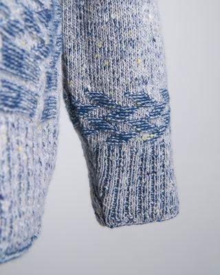 Inis Meain Wool Cashmere Claíochaí Crewneck Sweater Navy  White  6