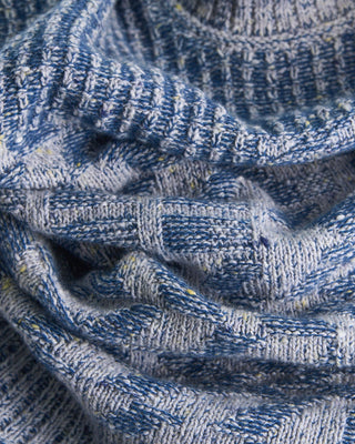 Inis Meain Wool Cashmere Claíochaí Crewneck Sweater Navy  White  7