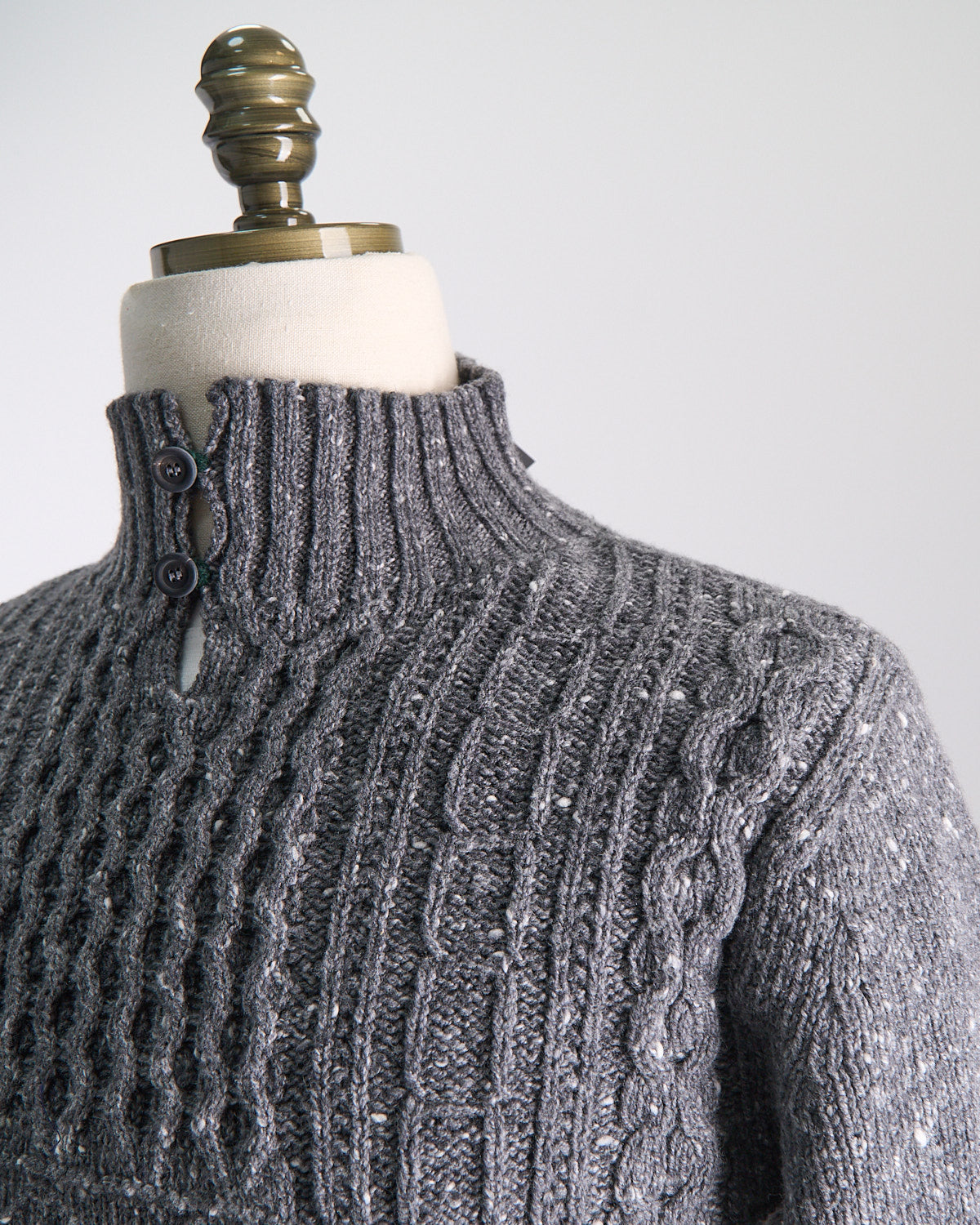 Donegal button mock pullover shop
