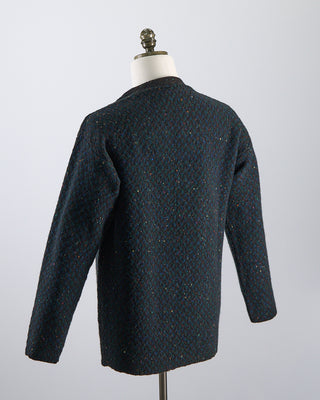 Inis Meain Fíodoír Wool Cashmere Cardigan Teal  2