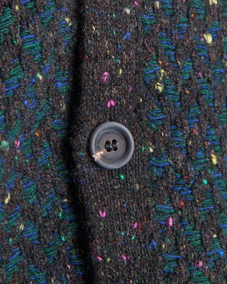 Inis Meain Fíodoír Wool Cashmere Cardigan Teal  5