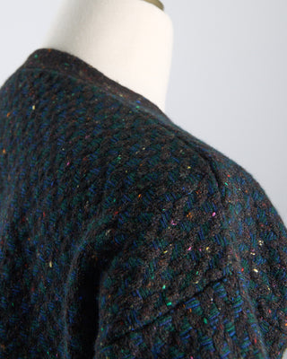 Inis Meain Fíodoír Wool Cashmere Cardigan Teal  6