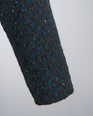 Inis Meain Fíodoír Wool Cashmere Cardigan Teal  7