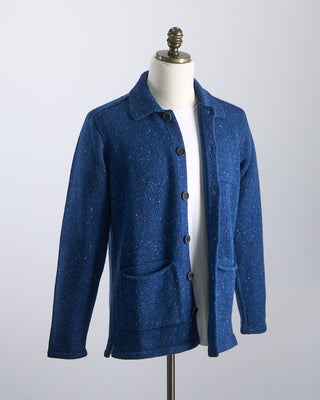 Inis Meain Donegal Wool Cashmere Carpenters Jacket Blue  1