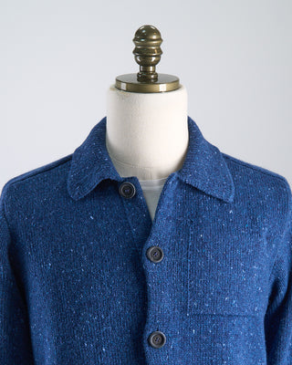 Inis Meain Donegal Wool Cashmere Carpenters Jacket Blue  3