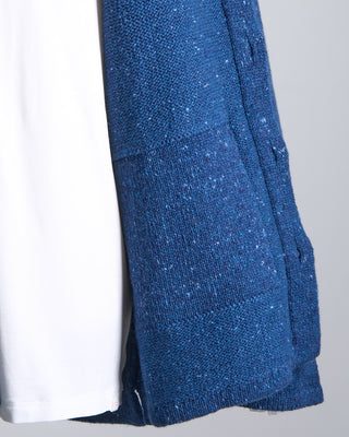 Inis Meain Donegal Wool Cashmere Carpenters Jacket Blue  8
