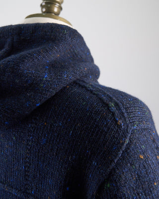 Inis Meain Donegal Wool Cashmere Life Vest Hoodie Navy 0 5