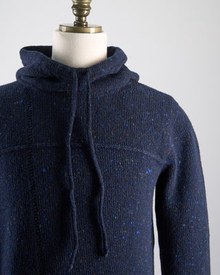 Inis Meain Donegal Wool Cashmere Life Vest Hoodie Navy 0 7