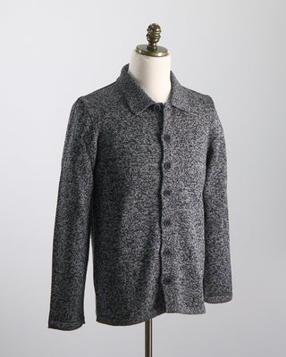 Inis Meain Classic Knit Shirt Jacket Salt  Pepper 