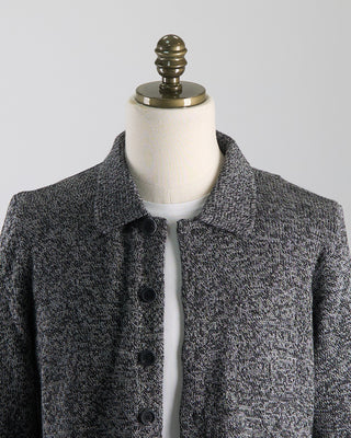 Inis Meain Classic Knit Shirt Jacket Salt  Pepper  11