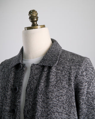 Inis Meain Classic Knit Shirt Jacket Salt  Pepper  2