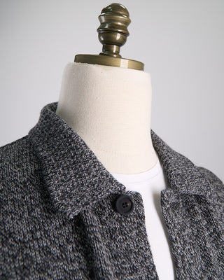 Inis Meain Classic Knit Shirt Jacket Salt  Pepper  3