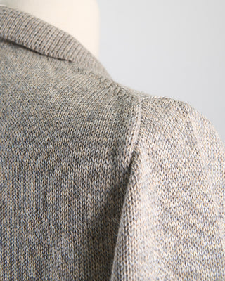 Inis Meain Classic Knit Shirt Jacket Taupe  5