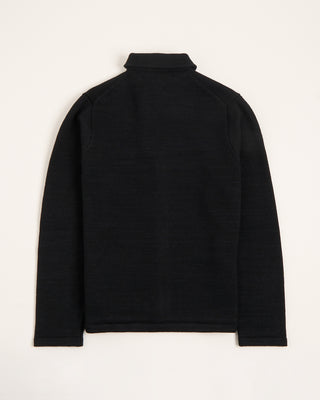 Inis Meain Wool Linen Notch Lapel Pub Jacket Sweater Black 2