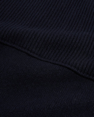 Inis Meain Wool Cashmere Classic Storm Sweater Jacket Navy 5 3112