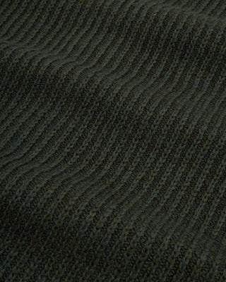 Inis Meain Wool Linen Ribbed Boat Builder Cardigan Sweater Green 6