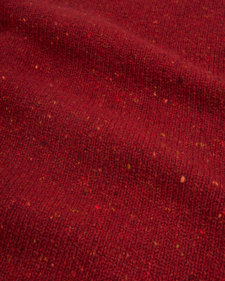 Inis Meain Wool Cashmere Shirt Collar Carpenters Jacket Sweater Red 7 3078