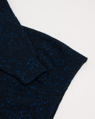 Inis Meain Wool Cashmere Classic Light Weight Flat Stitch Crewneck Sweater Navy 1 2936