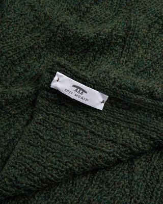 Inis Meain Alpaca Silk Classic Aran Cable Scarf Green 3 4507
