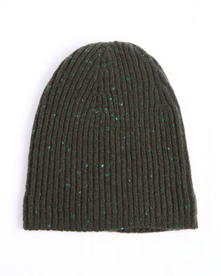 Inis Meain Classic Merino Wool Cashmere Fisherman Ribbed Hat Green 3 4471