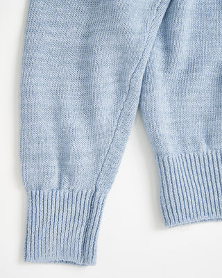 Inis Meain Full Fashioned Linen Crewneck Sweater Light Blue  2