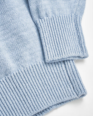 Inis Meain Full Fashioned Linen Crewneck Sweater Light Blue  3