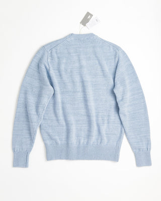 Inis Meain Full Fashioned Linen Crewneck Sweater Light Blue  5