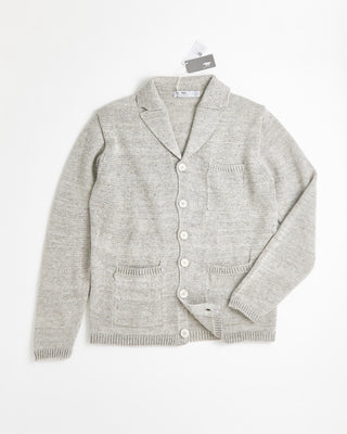 Inis Meain Unwashed Linen Pub Jacket Cardigan Sweater Optical 