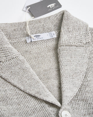 Inis Meain Unwashed Linen Pub Jacket Cardigan Sweater Optical  4